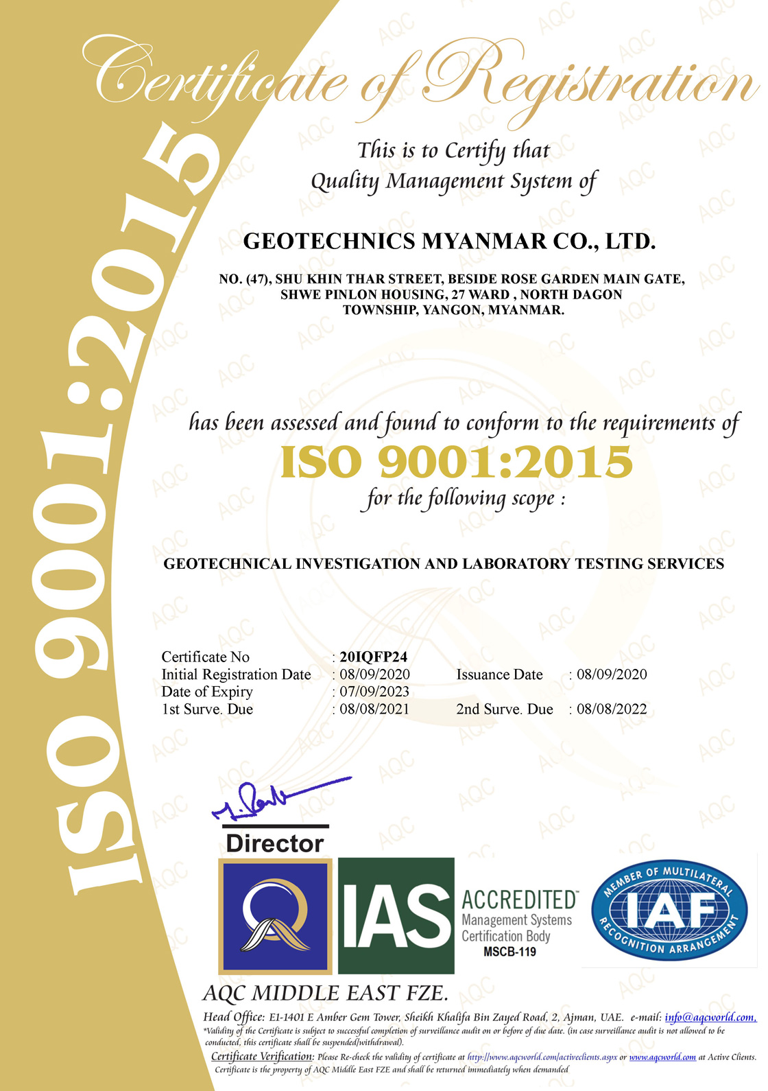 ISO 9001:2015 Quality Management System
